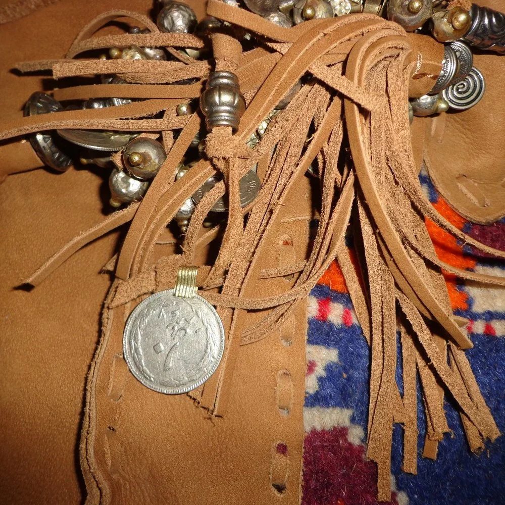 FIRM Simone Camille Suede-Leather Carpet Handbag Double-Handles Tassels